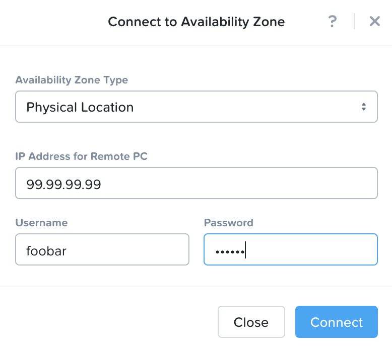 Leap - Connect to Availability Zone