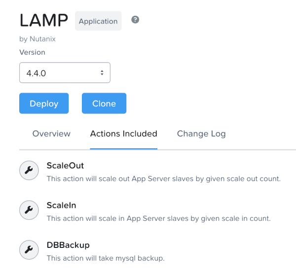 Built-in LAMP Stack application Built-in LAMP Stack application